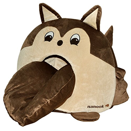 nanook Sweety - Hundehöhle Katzenhöhle - mit großem Kissen, wasserabweisend, rutschfest - Motiv: Eichhörnchen - Größe L (42 x 42 x 36 cm)