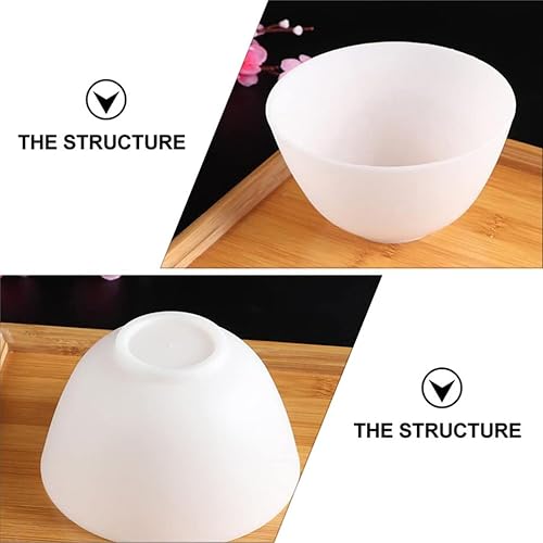 Miniatura 9 de Healifty 6 cuencos de silicona para máscaras faciales, cuencos de mezcla reutilizables para cuidado de la piel, inodoros y caídas, seguros para el