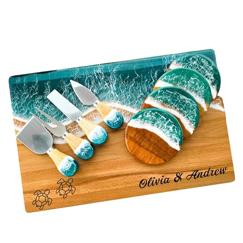 Tabla de cortar rectangular de resina decorativa miniatura 1