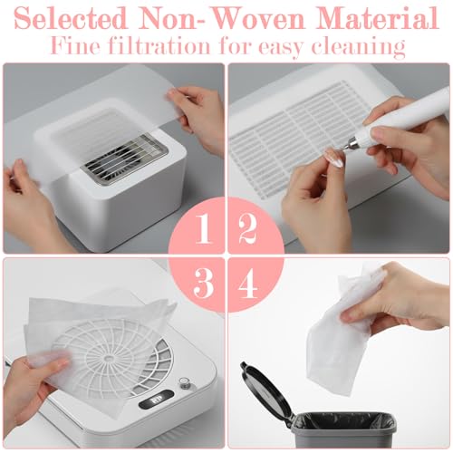 600 hojas filtro para colector de polvo de uñas miniatura 5
