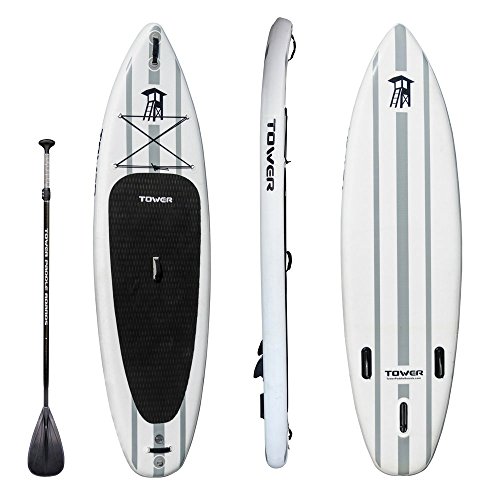 TOWER-Inflatable-104-Stand-Up-Paddle-Board-6-Inches-Thick-Universal-SUP-Wide-Stance-Premium-SUP-Bundle-Pump-Adjustable-Paddle-Included-Non-Slip-Deck-Youth-and-Adult