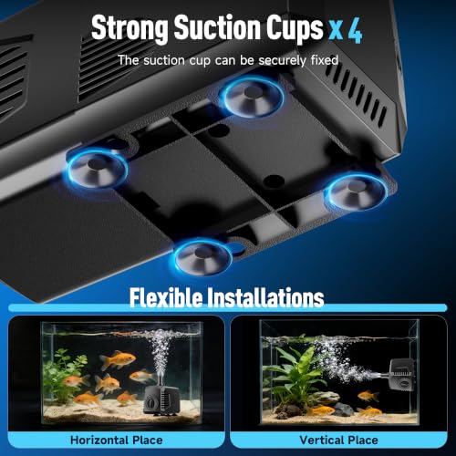 Image of 400GPH Submersible Water Pump, Water Fountain (1500L /H, 24W) with 6.6FT High Lift Adjustable & 2 Nozzles & 9.8FT Cord, Ultra Quiet Aquarium Pump for Pond Fountain Waterfall Hydroponics-Q103