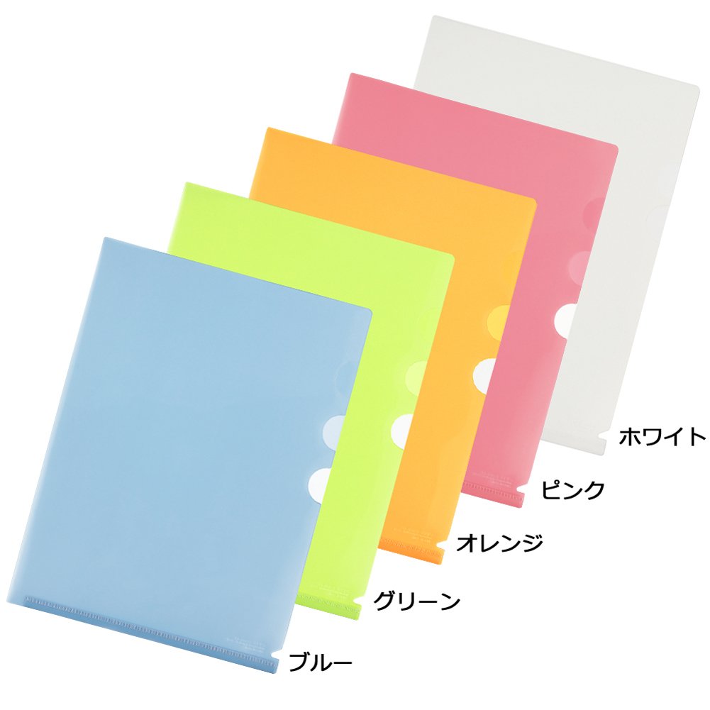 Amazon | プラス クリアホルダー 仕切リ付 3ポケット A4 ピンク 88-234