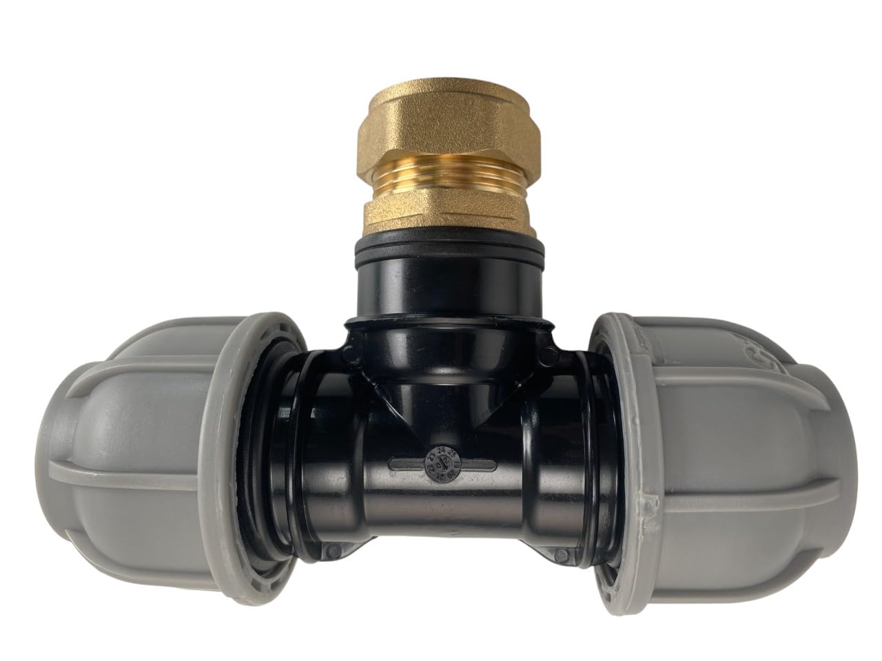 Cost Wise Grey Joiner/Link To Join Mdpe Water Pipe Compression Tee Fitting To Copper Pipe,Available For 20Mm,25Mm And 32Mm Mdpe Pipe (20Mm Tee-22Mm Copper)