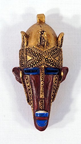Imanes decorativos de máscaras africanas pintadas a mano miniatura 5