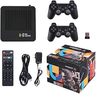 Lumitex Wireless Plug & Play Video Game Console, Built-in 60,000 Games 256GB G11pro HDMI HD Output Retro Home Video Dual System Game Console, Gifts for Adults