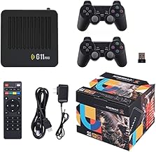 G11pro HD Retro Arcade Game Console, Mini Home Video Game Console with Dual System 2.4G Wireless Dual Controllers 128G+40000 Games Ideal Gift for Kids Adults (EU)