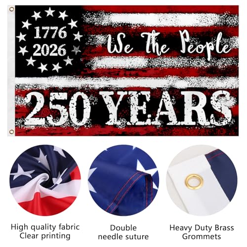 Image of 3x5 FT American Flag - Double-sided printing USA Flag with Bold Quote inchWe'll Put a Boot in Your As s It's the American Way inch,Made of Polyester,Vibrant Colors, Brass Grommets for Outdoor & Indoor Display (250TH-4)