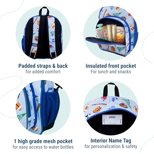 Image of Wildkin Kids 12-Inch Toddler Backpack - Lightweight School Bag for Daycare & Travel, Ages 3-7