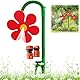 CUVZORA Wassersprinkler Kinder Outdoor, Crazy Daisy Wasserspielzeug mit 360° Rotation und einstellbaren Sprühmodi, Perfekt für Garten, Wasserspaß und Outdoor Spiele für Kinder von 3-12 Jahren (Rot)