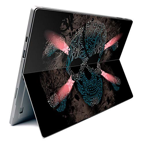 Image of MightySkins Carbon Fiber Skin for Microsoft Surface Pro 7 - Cyber Pirate | Textured Carbon Fiber Finish | Easy to Apply, Remove, and Change Styles | Made in The USA