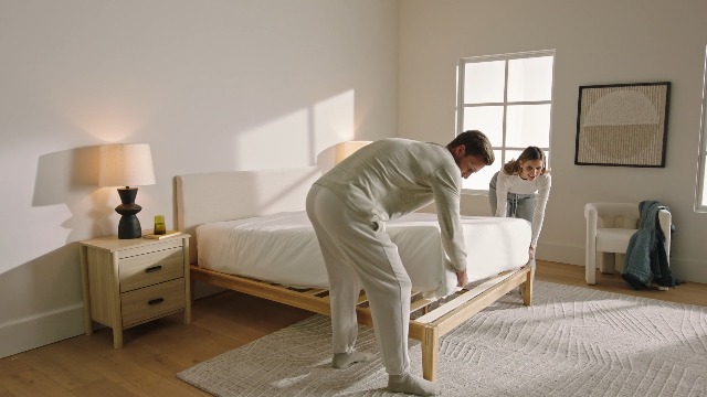 Amazon.com: Nectar Bamboo Platform Bed Frame - Queen - Walnut