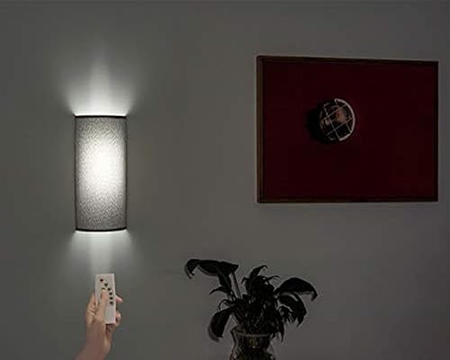 Miniatura 10 de Kiven Aplique de pared de tela de 11.8 pulgadas de altura para dormitorio, baño, pasillo, paquete de 2