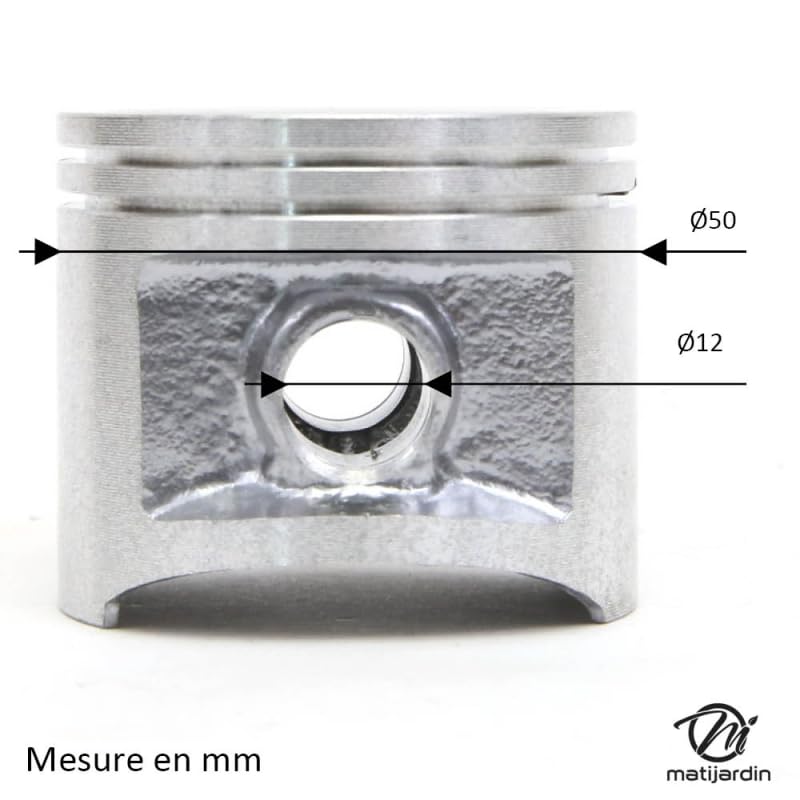 Matijardin - Cylindre piston pour tronçonneuse compatible avec Husqvarna 371, 372, 372XP, 362 avant 2007. Ø 50 mm