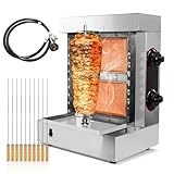 Innovative 2-Burner Shawarma Grill Machine - Professional Rotisserie for Kebabs, Gyros, & Tacos Al Pastor - Includes 10 Premium Stainless Steel Skewers