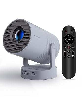 【Electric Focus】Magcubic Mini Projector 4K Support, Smart Projector with WiFi 6 and Bluetooth 5.4, 5W Soundbase Speaker, 180° Rotation, Portable Proyector for Home Theater