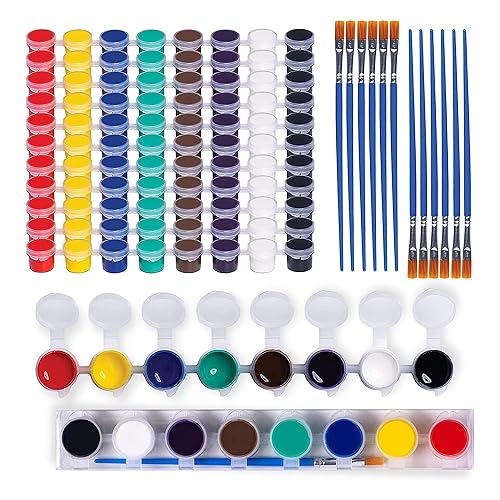 neliblu washable watercolor paint set for kids - 12 filled paint strips with 8 vibrant colors and brushes - art supplies for birthdays, home, and art activities - ideal party favors for creative fun