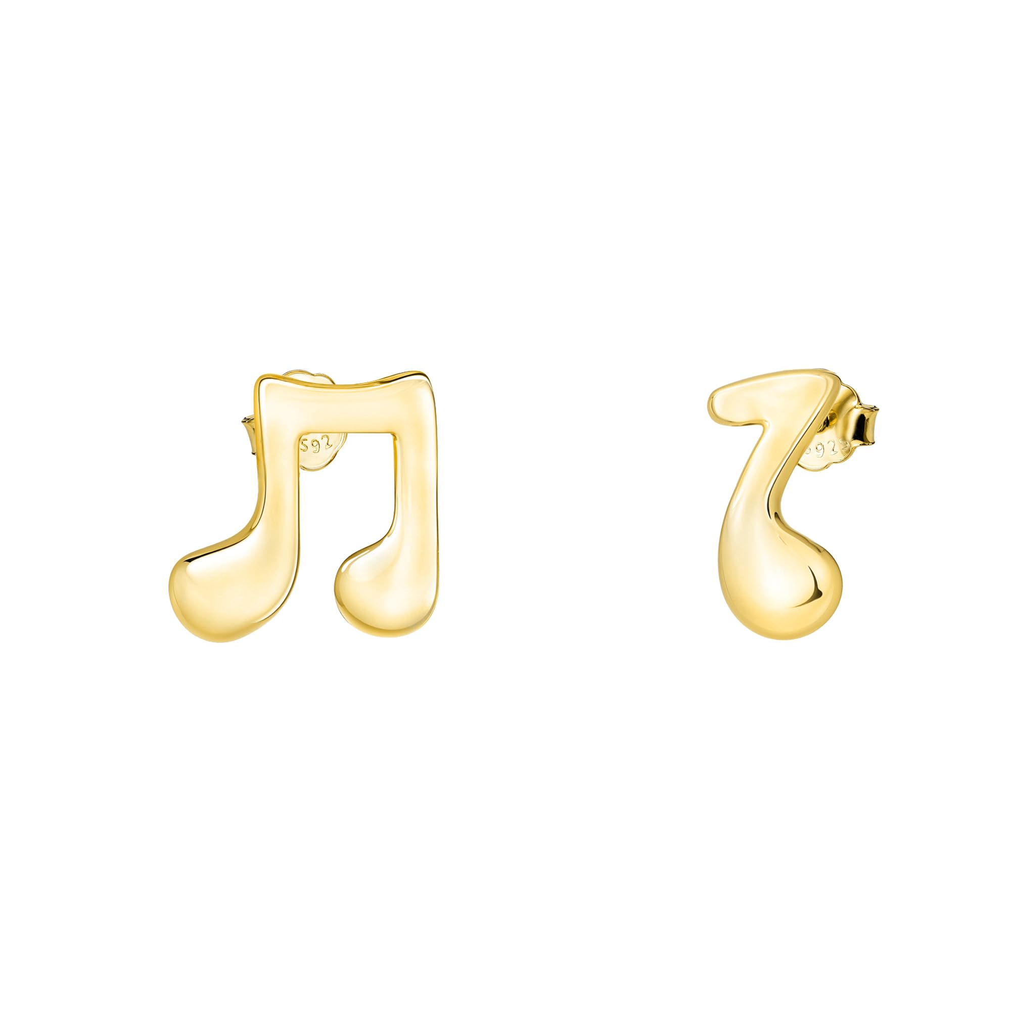 SOFIA MILANI - Damen Ohrringe 925 Silber - Musik Note - Achtel/Viertel Noten Set - Ohrstecker