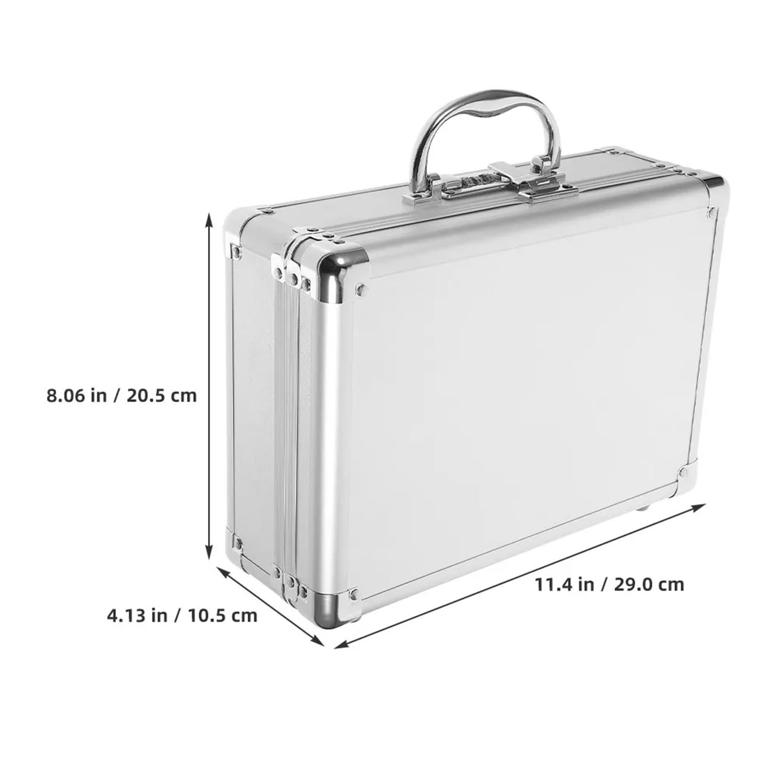 Aktenkoffer Aluminium Tragbarer Werkzeugkoffer aus Aluminiumlegierung, harte Aktentasche for Outdoor-Wandern, Camping, Angeln, mit Passwortgriff, multifunktional