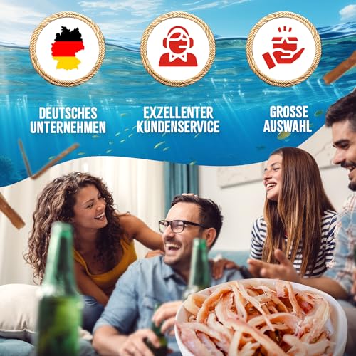 MSDM Peruanischer Tintenfisch 1kg - Fisch Jerky I High Protein I Snacks I Trockenfisch Omega 3 I Beef Jerky, Trockenfleisch & Chips Alternative Salat Topping
