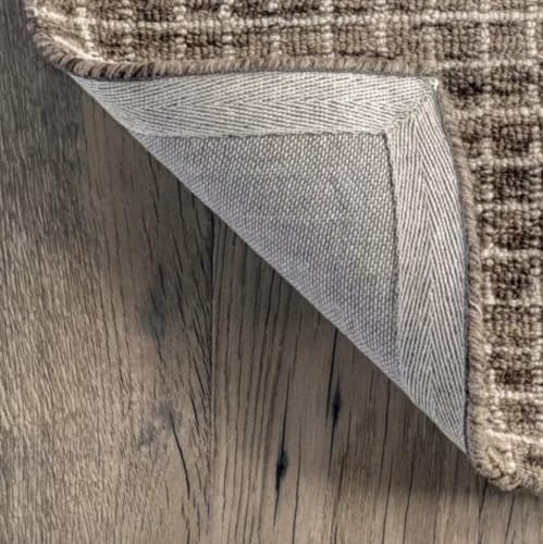 Image of Spectrum Pattern Wool Carpet with Loop Texture Yarn Anti Shedding Carpet Size 5x7 Feet A0 Brown Color