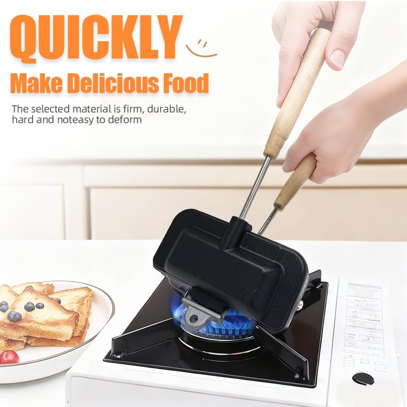 Miniatura 5 de Tostadora de perritos calientes, tostadora de bollos y perritos calientes, molde para hornear de doble cara para hacer pasteles, pastel de montaña,