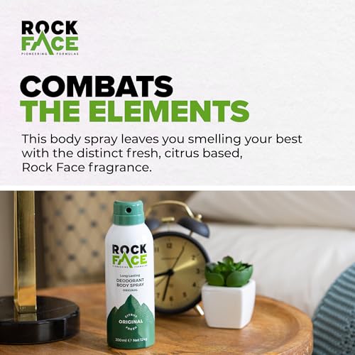Rock Face Body Spray for Men, Deodorant Spray with Masculine, Long Lasting, 200ml - Image 6