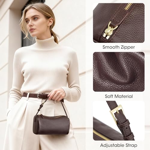 Image of Kattee Leather Crossbody Bags for Women, Crossbody Purses for Women, Small Hobo Bags with Adjustable Strap