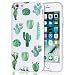 iPhone 6 Case, iPhone 6s Case for Girls, White Green Cactus Women Best Protective Cute Clear Slim Fit Heavy Duty Shockproof Glossy TPU Soft Rubber Silicone Cover Phone Case for iPhone 6s / iPhone 6