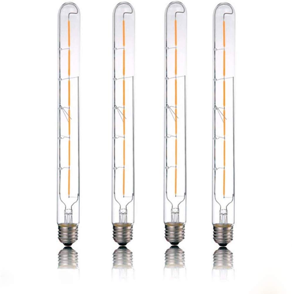 T30 300mm Filament LED Edison Light Bulb 6W Filament Light Bulb Edison Tubular Clear Bulb Retro Ultra Yellow 2200K/220V, for Home Dimmable Bulb,6pcs