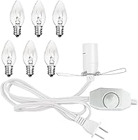 Vista 7 de Cable de repuesto para lámpara de sal del Himalaya con interruptor de atenuación, cable de lámpara de sal de 5 pies con montaje de base y bombillas