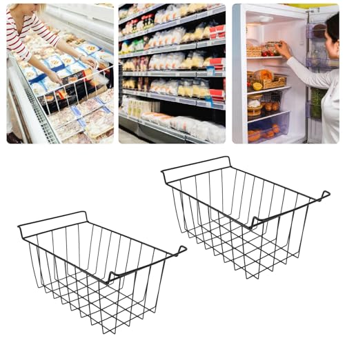 Panier de congélateur en fil d'acier robuste et durable de couleur noire - 5