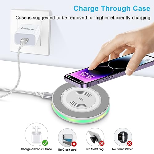 Image of Wireless Charger Samsung Fast Charging Pad for Samsung Galaxy S26 Ultra S25 S24 S23 S22,Wireless Phone Charger Android Charging Station Cargador Inalambrico para for iPhone 17e 17 Pro Max 17 16 15