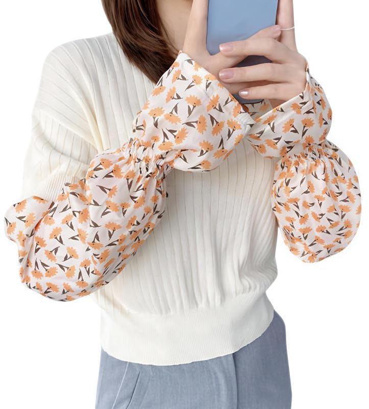 UV Sun Protection Driving Gloves Women with Breathable Cotton Material, Elbow Length Combed Cotton and Spandex Lightweight Hand Glove for Women’s/Girls - Free Size (Pack of 1)-image-25