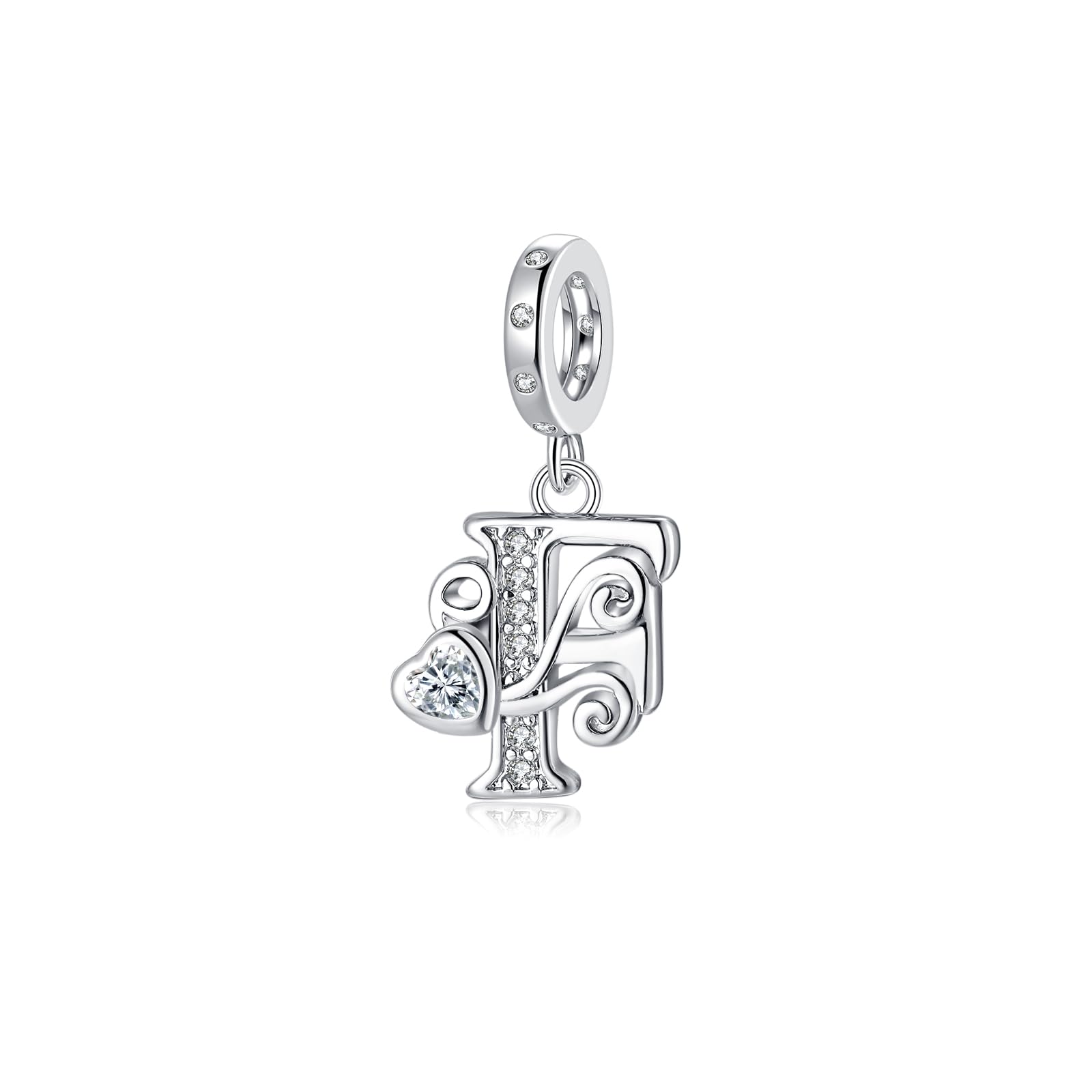 Letter Charms for Pandora Bracelets Silver Alphabet Initial Charms Bead Pendant Jewelry Gift for Women