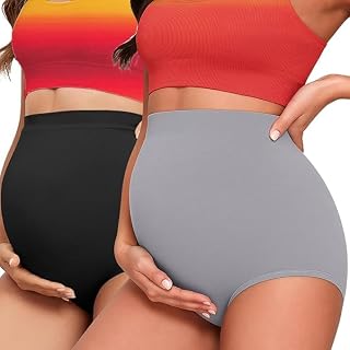 TUMMY Maternity Bamboo Cotton High Waist Seamless Panty for Pregnant Women | Soft Stretchable Postpartum Recovery Underwea... Price In India