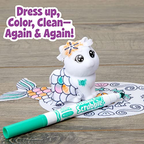 Image of Crayola Scribble Scrubbie Pets Scented Spa Playset for Kids Washable Reusable Pet Toy Set with Tub, Scrub Brush & 3 Scented Markers, Creative Color & Wash Art Toy, Gift for Girls & Boys Ages 3+