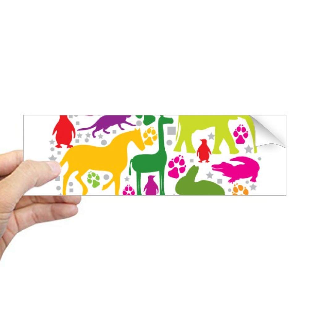 Autocollant pare-chocs animaux colorés résistant aux UV et pluie