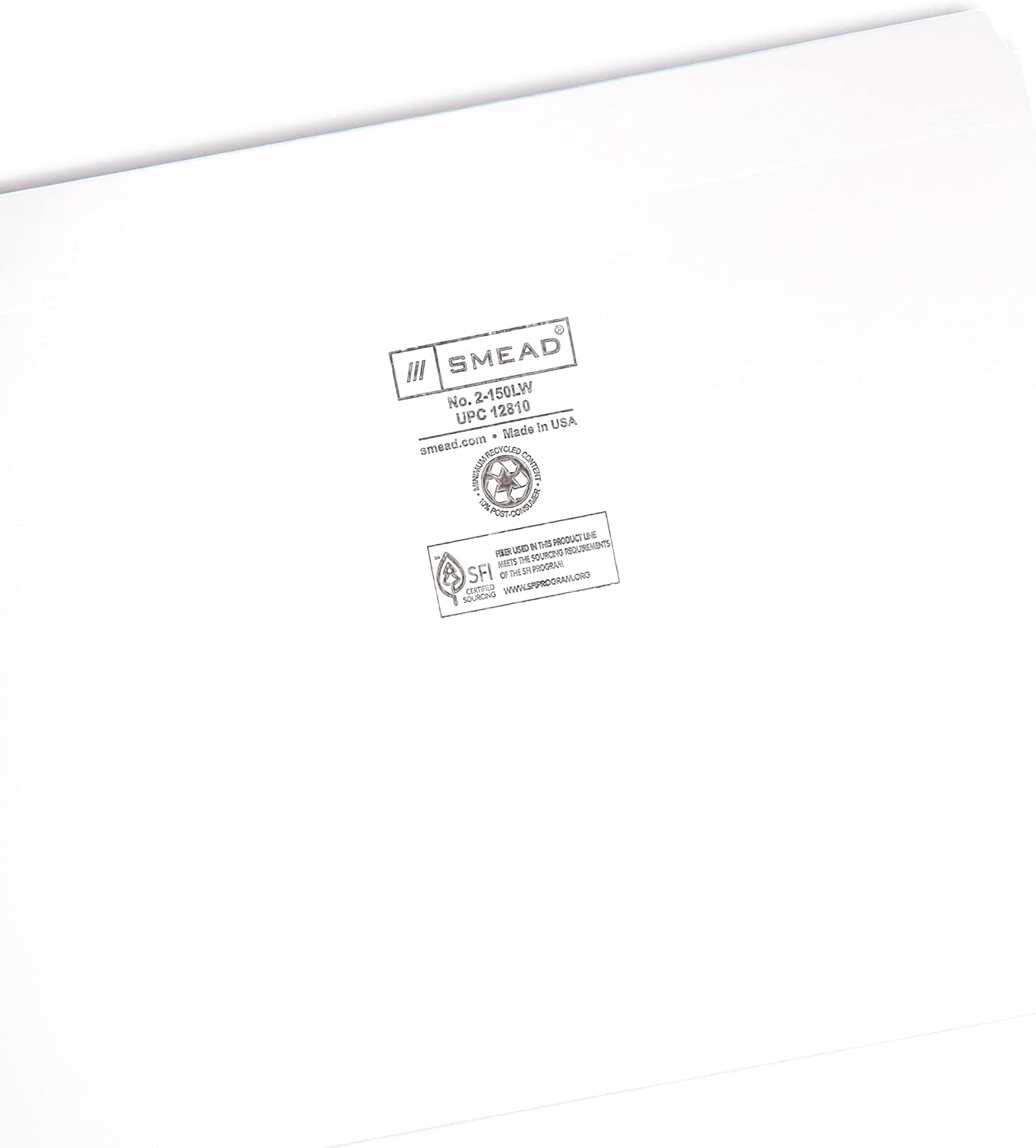 Smead File Folder, Reinforced Straight-Cut Tab, Letter Size, White, 100 per Box (12810)
