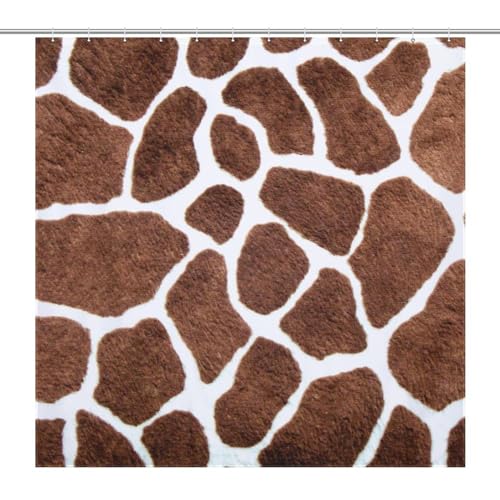Rideau de douche polyester haut de gamme motif girafe imperméable 183x183