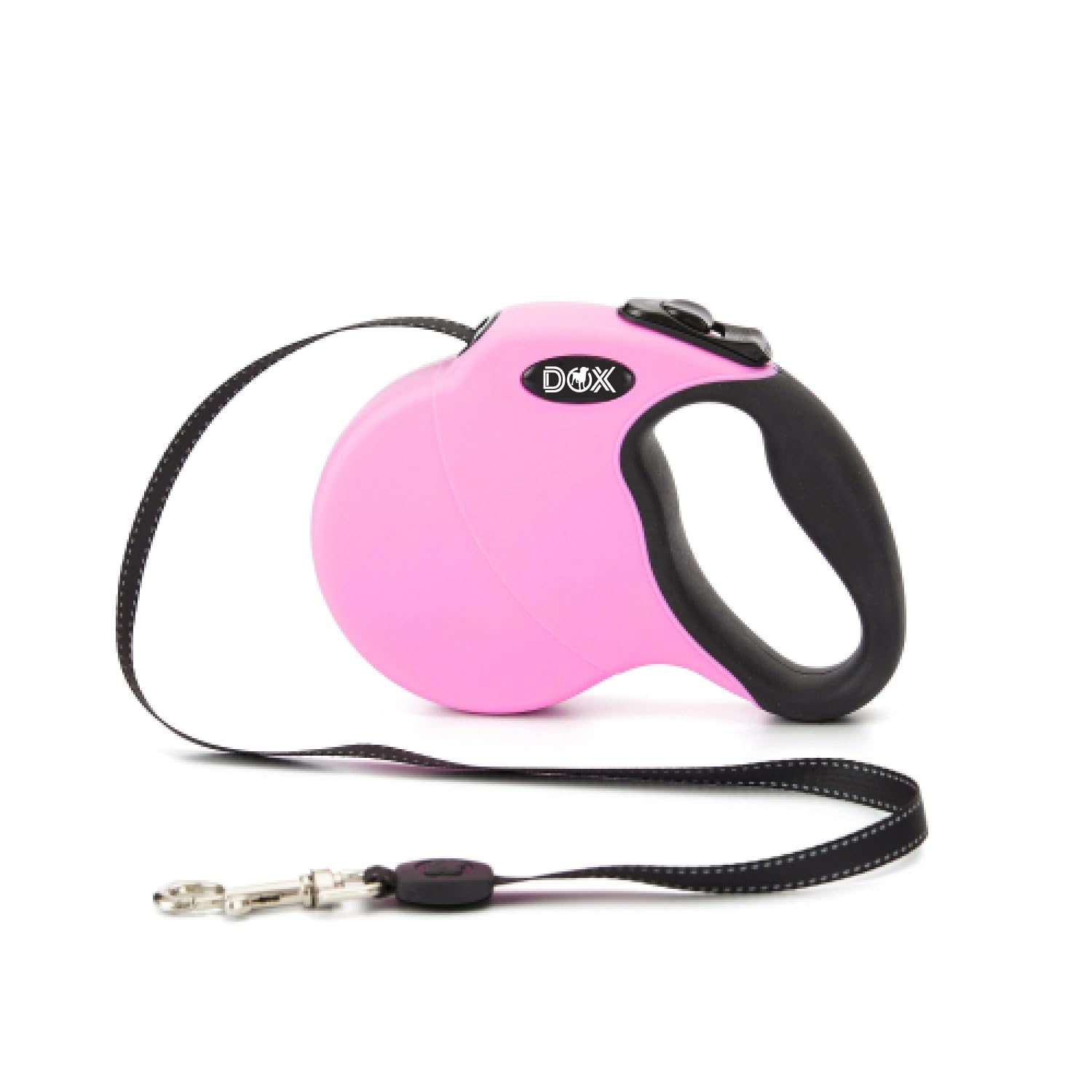 DDOXX Guinzaglio per Cani Allungabile | Colori e Misure Diverse | per Cani Piccoli e Grandi | Accessori Cane Guinzaglio a Bretella Retraibile | Guinzaglio per Gatti e Cani | L, 5 m, Fino a 50 kg, Rosa