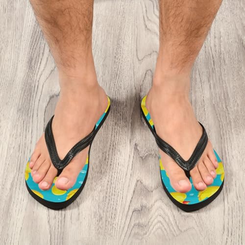 Mens Flip Flops Cute Yellow DuckSandal Flip Flops for Women Summer Beach Slipper 214B33194