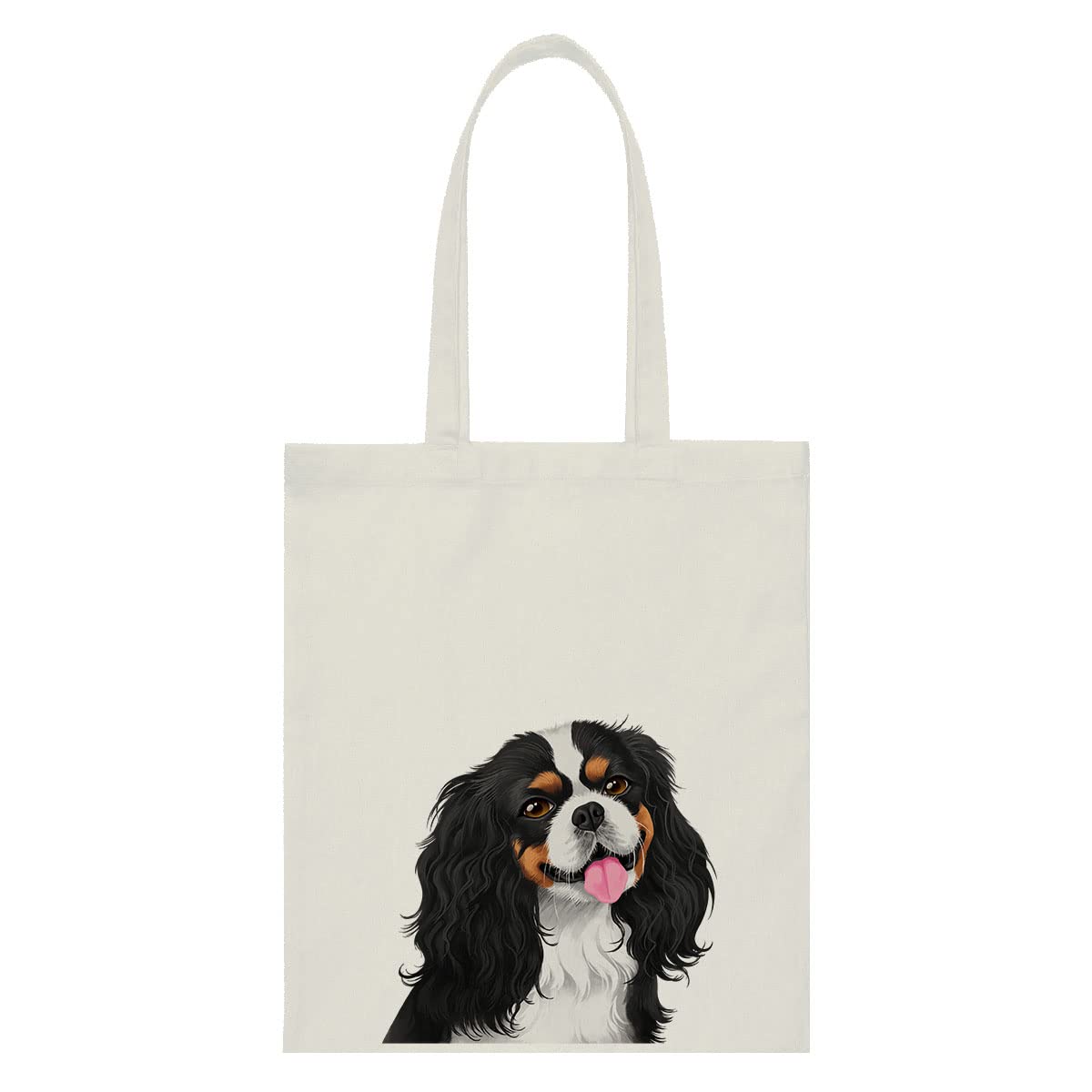 WIRESTER Canvas Tote Bag for Women & Girls - Beach, Grocery & Travel Tote - Cute Dog