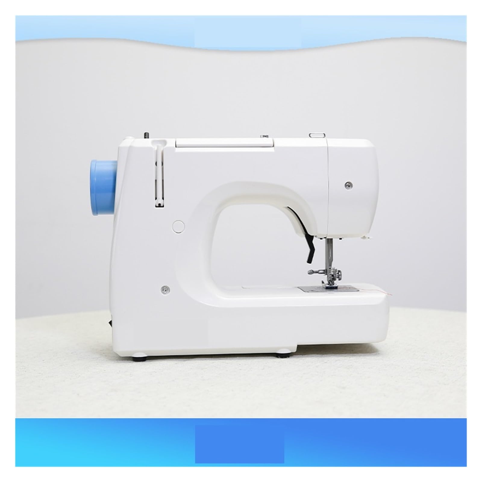 Automatyczna Elektroniczna Przenośna Wielofunkcyjna Maszyna Do Szycia Elektryczna Kieszonkowa Mała Domowa Typu Desktop Mocna Cicha Stabilna(Blue)