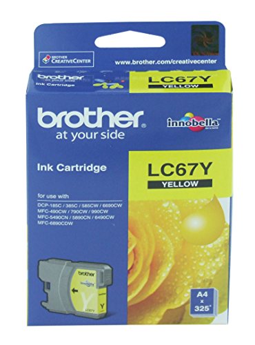 Brother LC-67Y Cartouche d'encre Jaune pour des impressions sans bavures à la maison