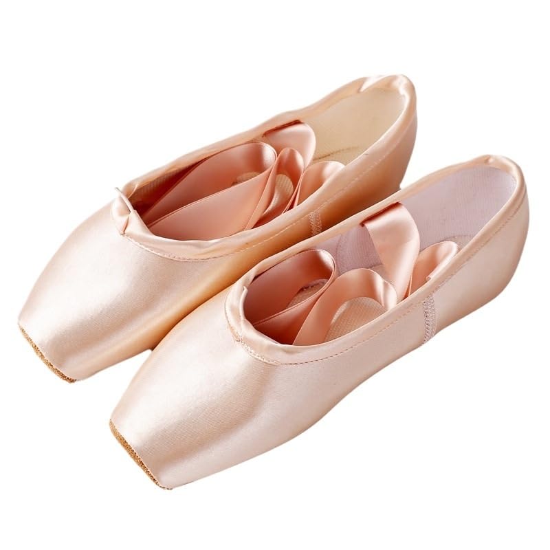 Genérico Zapatillas de Ballet Zapatos de Baile for Mujer Niñas Niño Ballet for Adultos con Cintas Mujer
