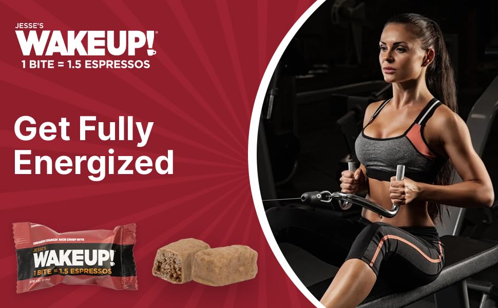 Image of WAKE UP! Caffeinated Protein Bites - VALUE PACK - 6 Cartons (48 Bites) 3 Cinnamon Crunch & 3 Dark Chocolate Proprietary Blend with 175mg Caffeine (1 Bite = 1.5 Espressos) Boosts Focus & Clarity - Gluten-Free, Vegetarian, Kosher