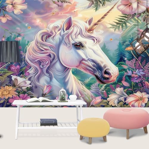Papier peint mural fleurs et feuilles tropicales finition premium