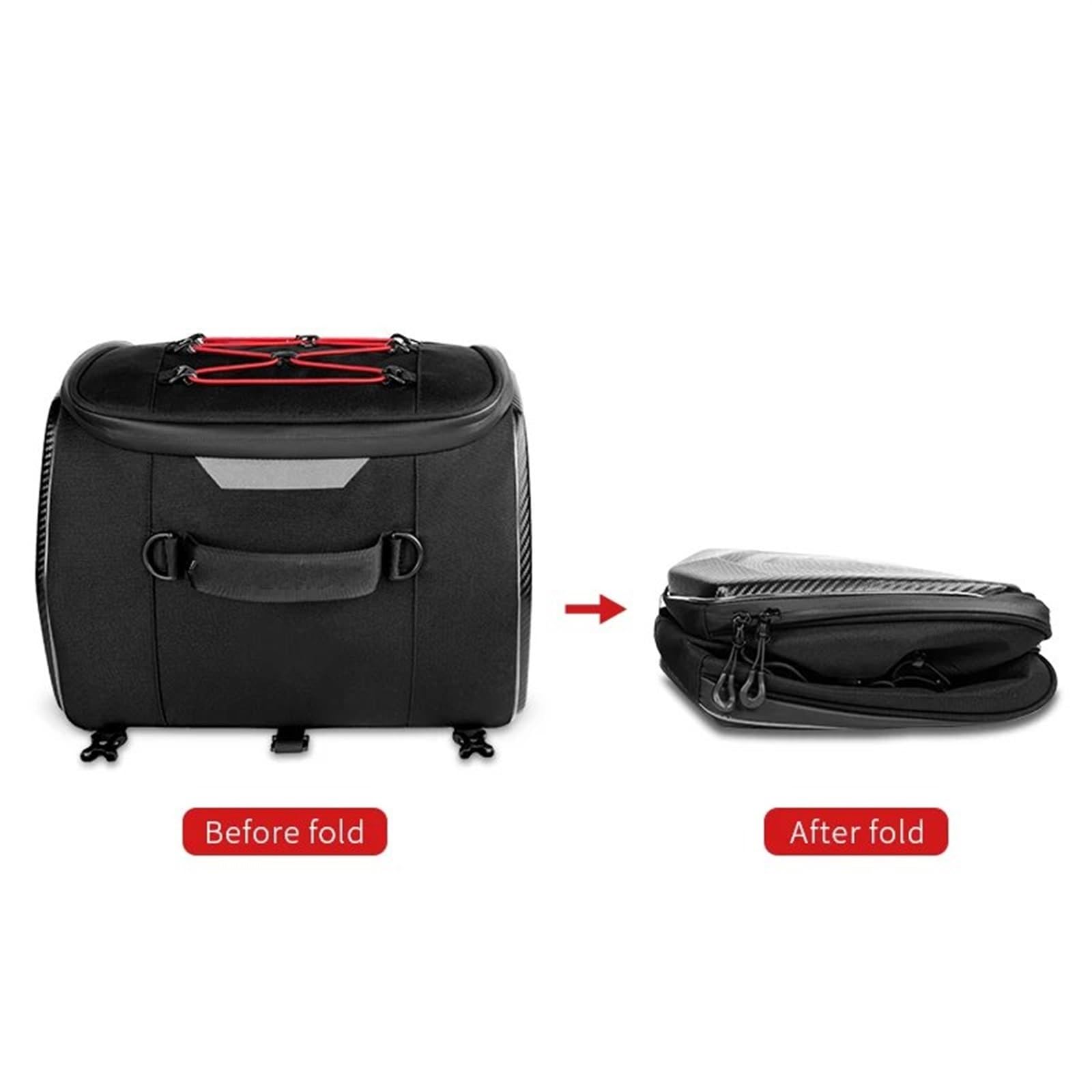 Bolsa De Equipaje para Moto Bolsa Impermeable para Casco de Motocicleta, Bolsa de Asiento Trasero multifunción para Motocicleta, Mochila para Ciclista de Alta Capacidad Bolsas De Sillín Moto