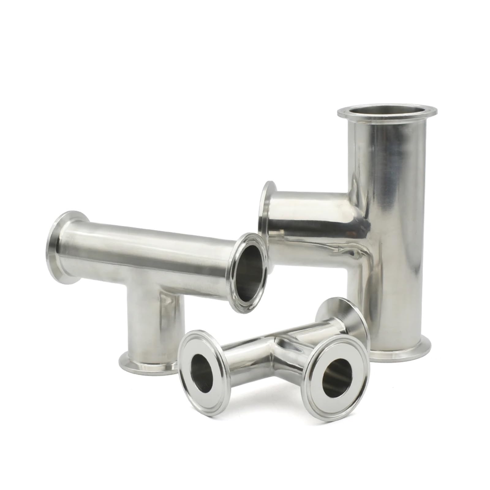 1PC OD19-108mm Pipe Outer Diameter 304 316L Stainless Steel Tee Sleeve 50.5-119MM Installed 1.5 "-4" Tri Clamp(102mm Ferrule 119,SS316L)